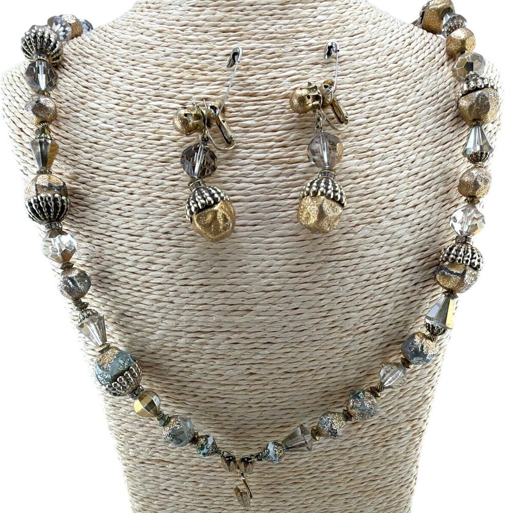 Vintage Vendome Gold Tone and Faceted Bead Set
